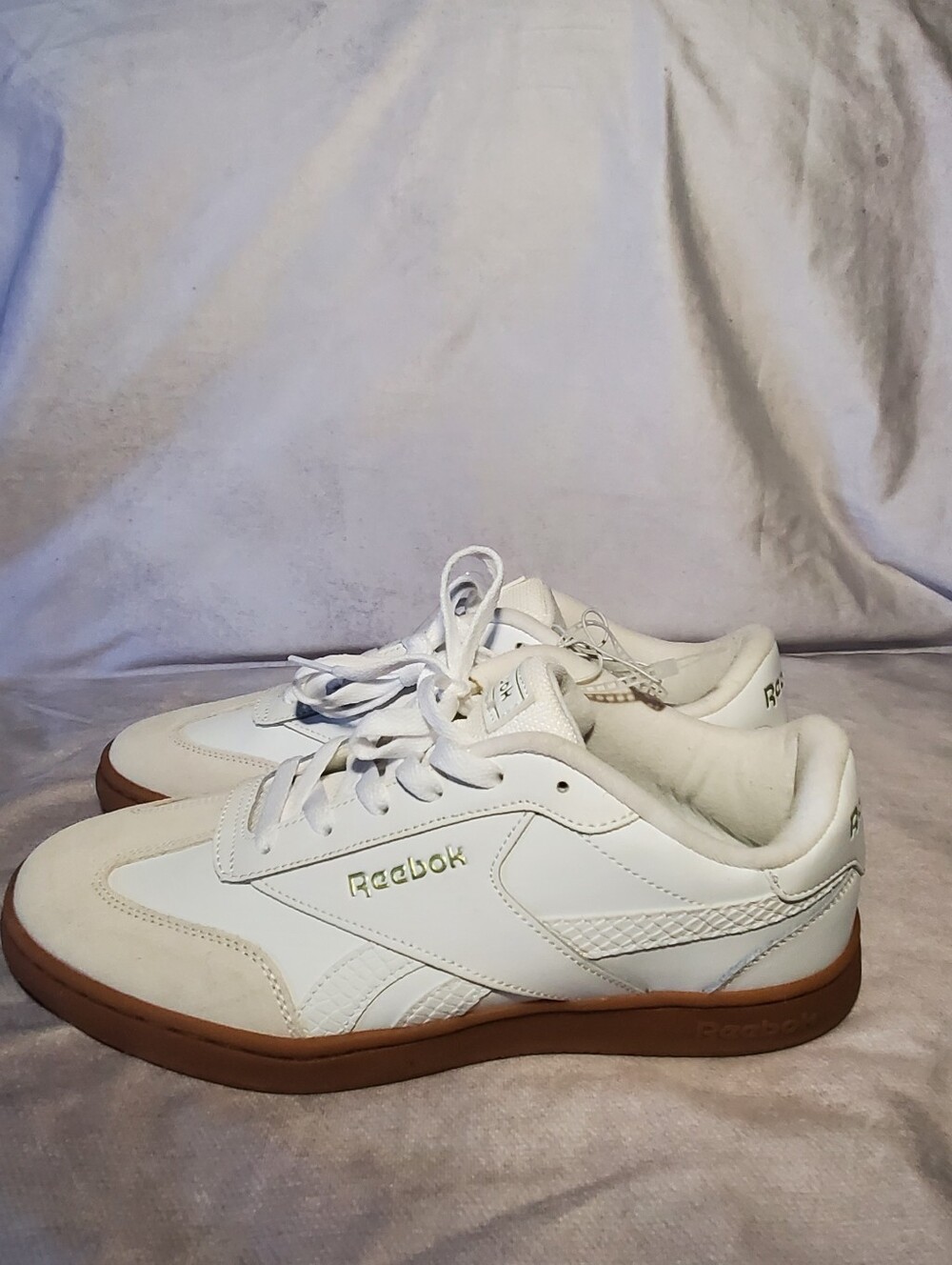 Reebok White Sneakers with Gum Outsole Size 10